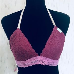 NWT Victorias Secret PINK Burgundy Bralette L
